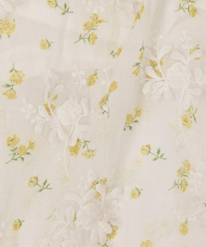 薄透花卉設計 sheer flower easy pants 褲子