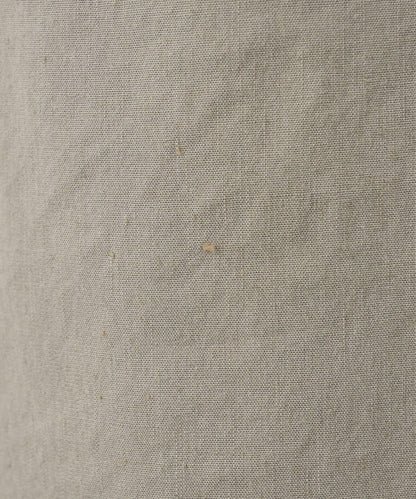 亞麻彈力腰部羅紋闊腿褲