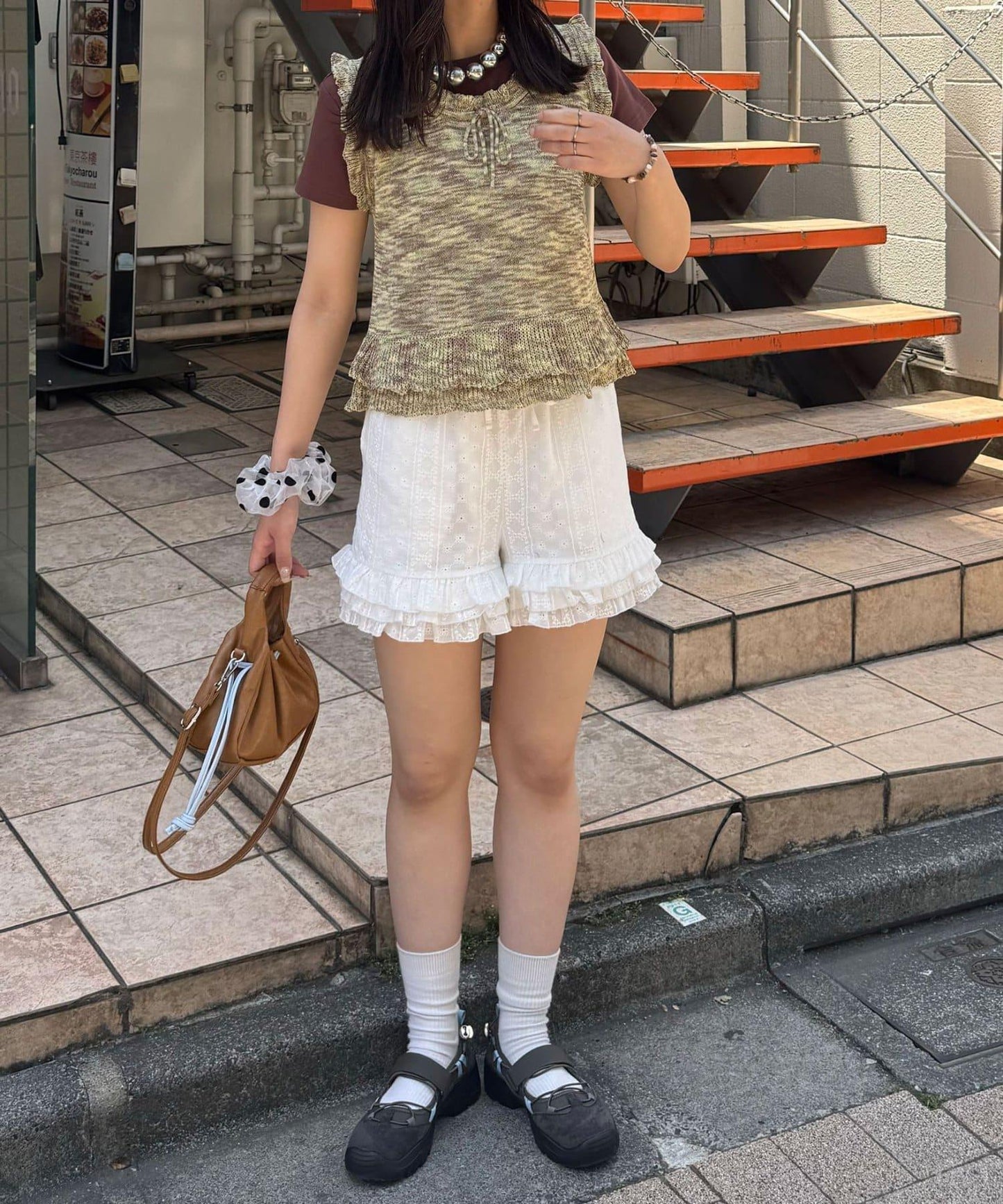 荷葉邊設計 夏季針織 無袖背心