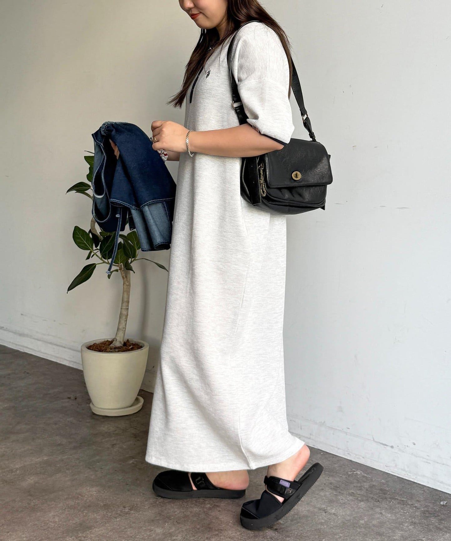 U.S. POLO ASSN. 華夫格亨利連衣裙