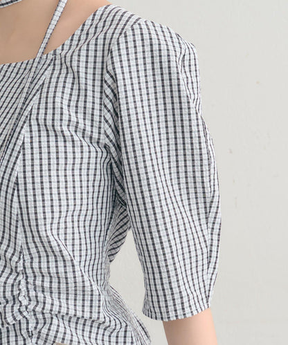 方領短款襯衫