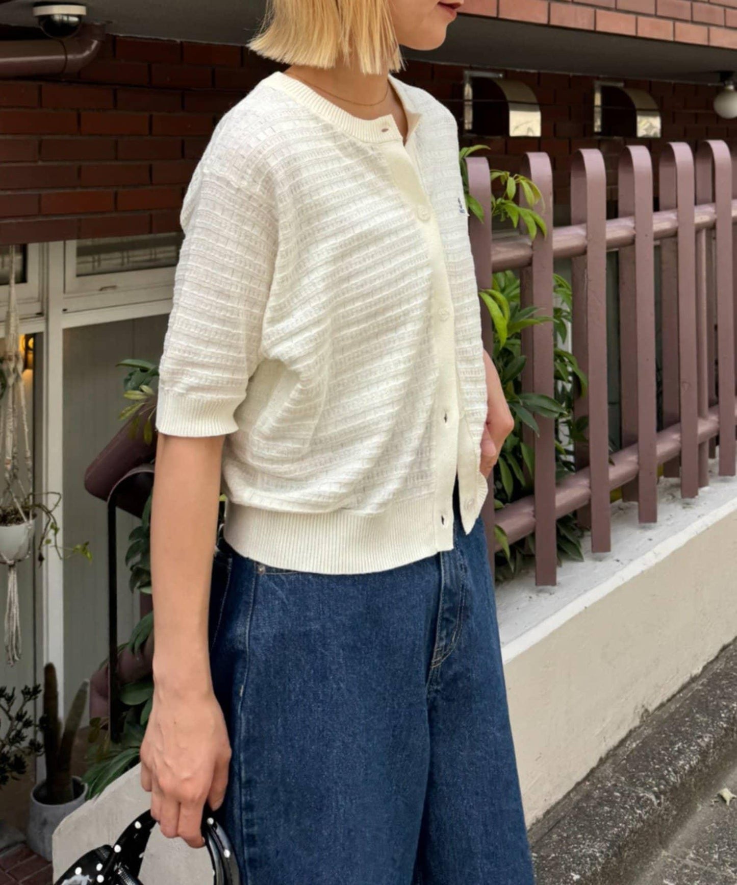 GEVACO/ゲバコ 棉麻短袖 針織開衫