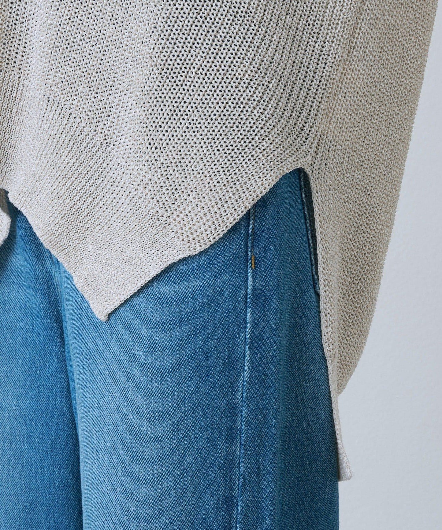 予約【抜け感】ギマコットンニットベスト