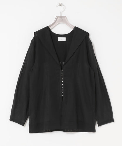 new basic SHEER VOILE SAILOR SHIRTS 襯衫