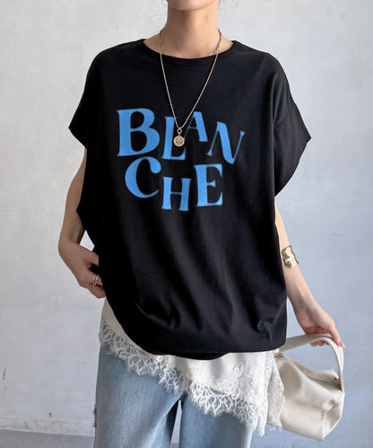 BLANCHE 抽褶袖 T恤