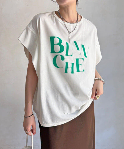 BLANCHE 抽褶袖 T恤