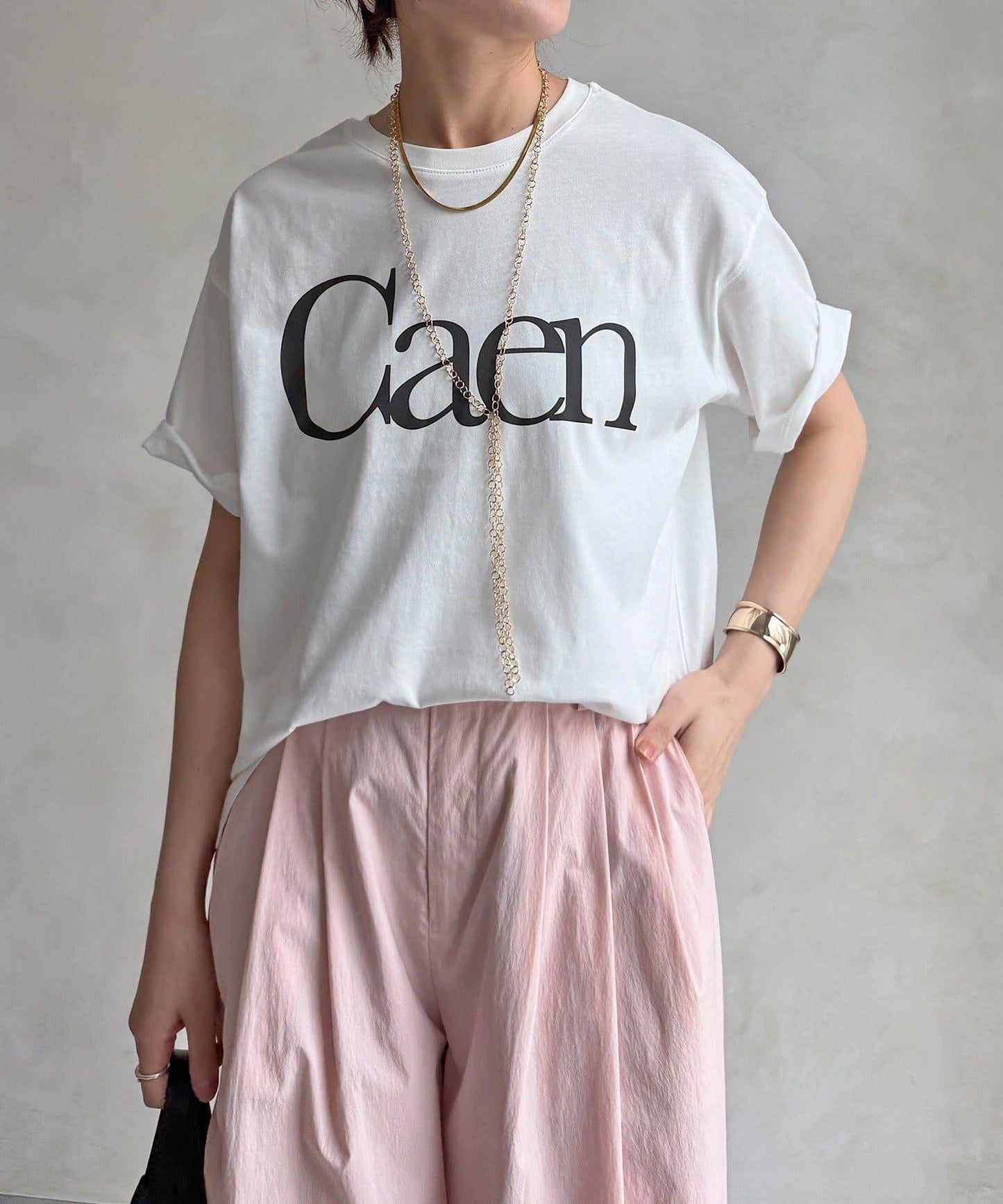 Caen 圓領logo T恤