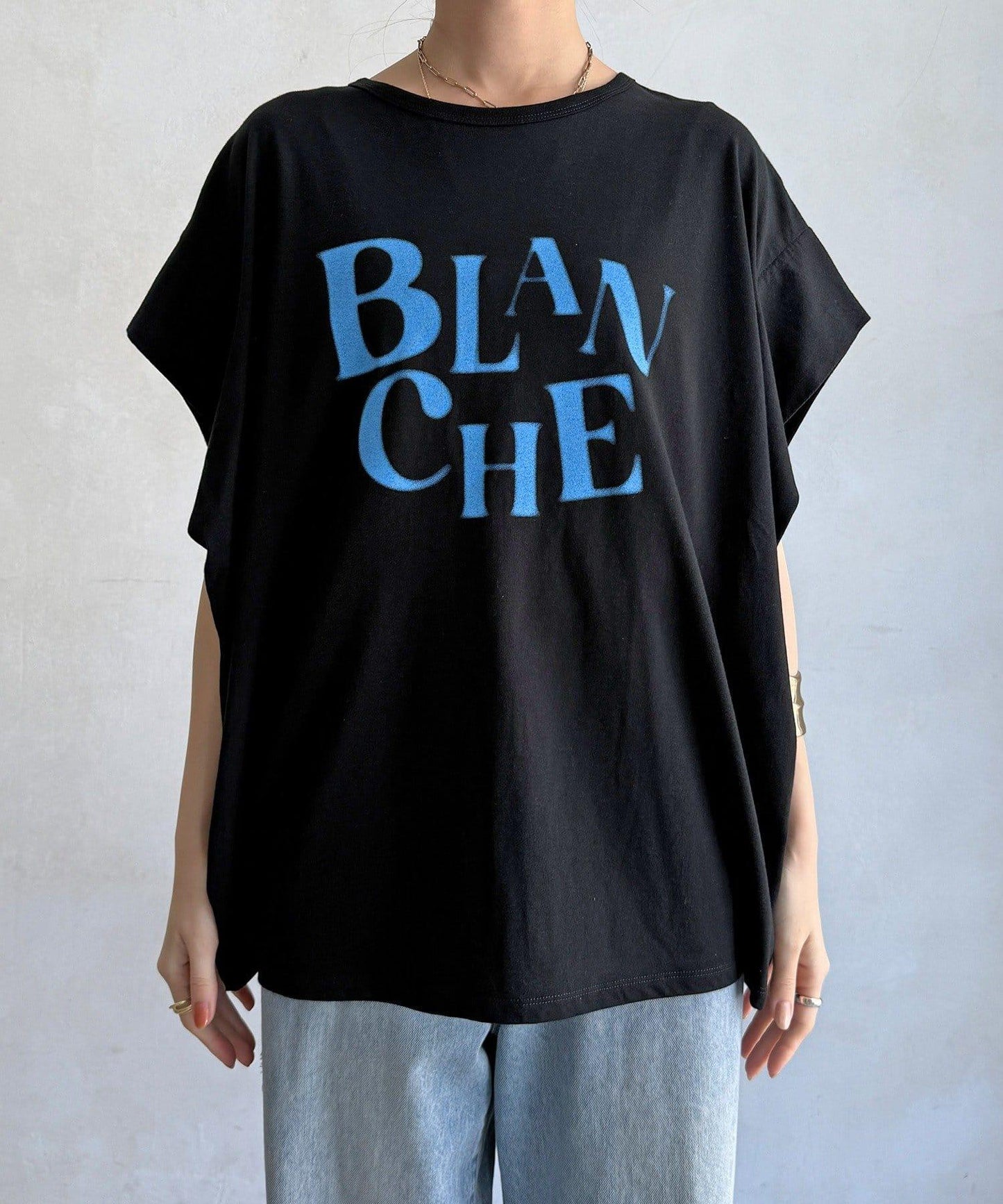BLANCHE 抽褶袖 T恤