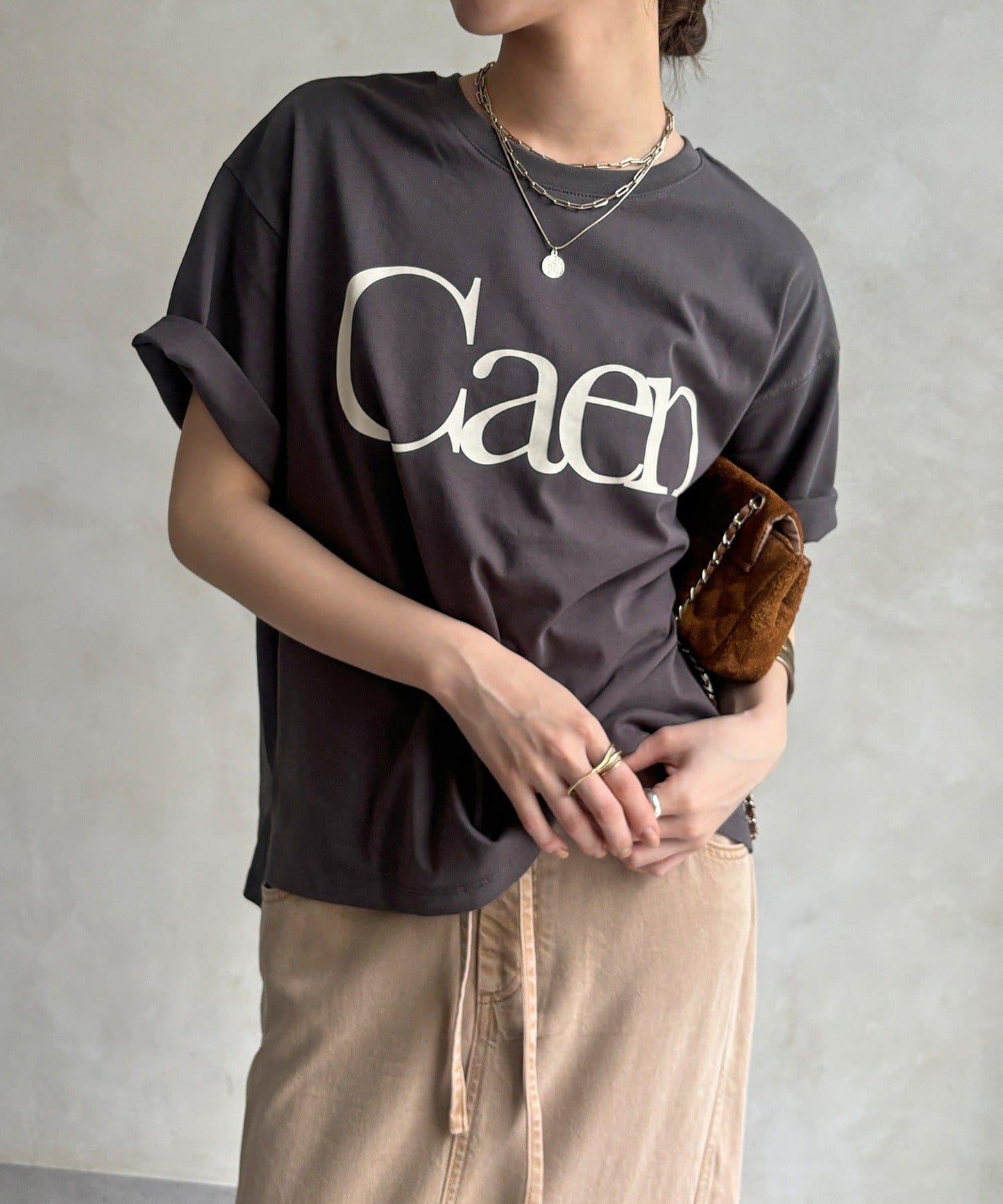 Caen 圓領logo T恤