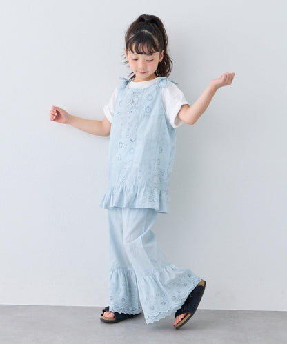 KIDS India 裙襬蕾絲 喇叭褲 童裝褲款