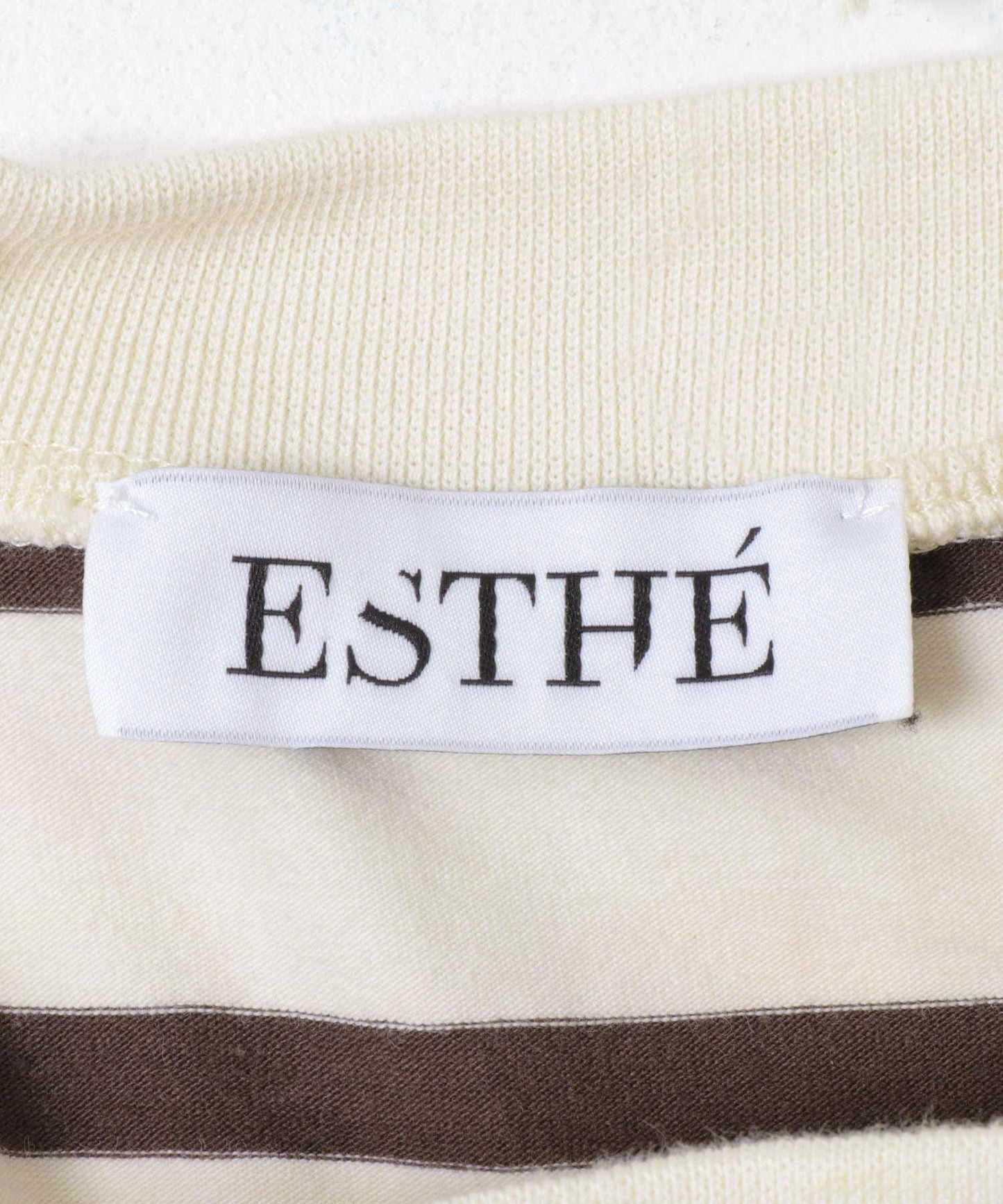 ESTHE STRIPE TWIST ASYMMETRIC T-SHIRTS