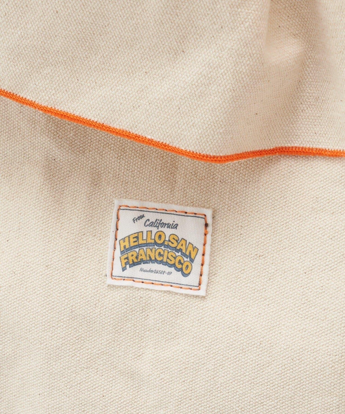 HELLO.SANFRANCISCO 荷葉邊刺繡 大號托特包