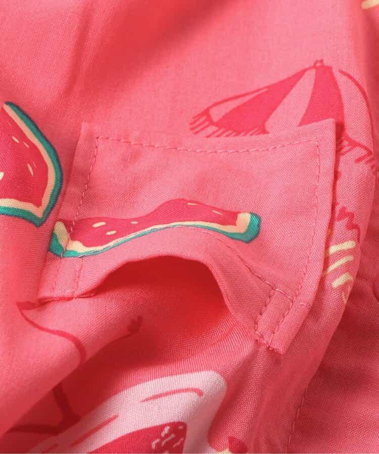 度假風夏威夷印花 襯衫式 連體衣