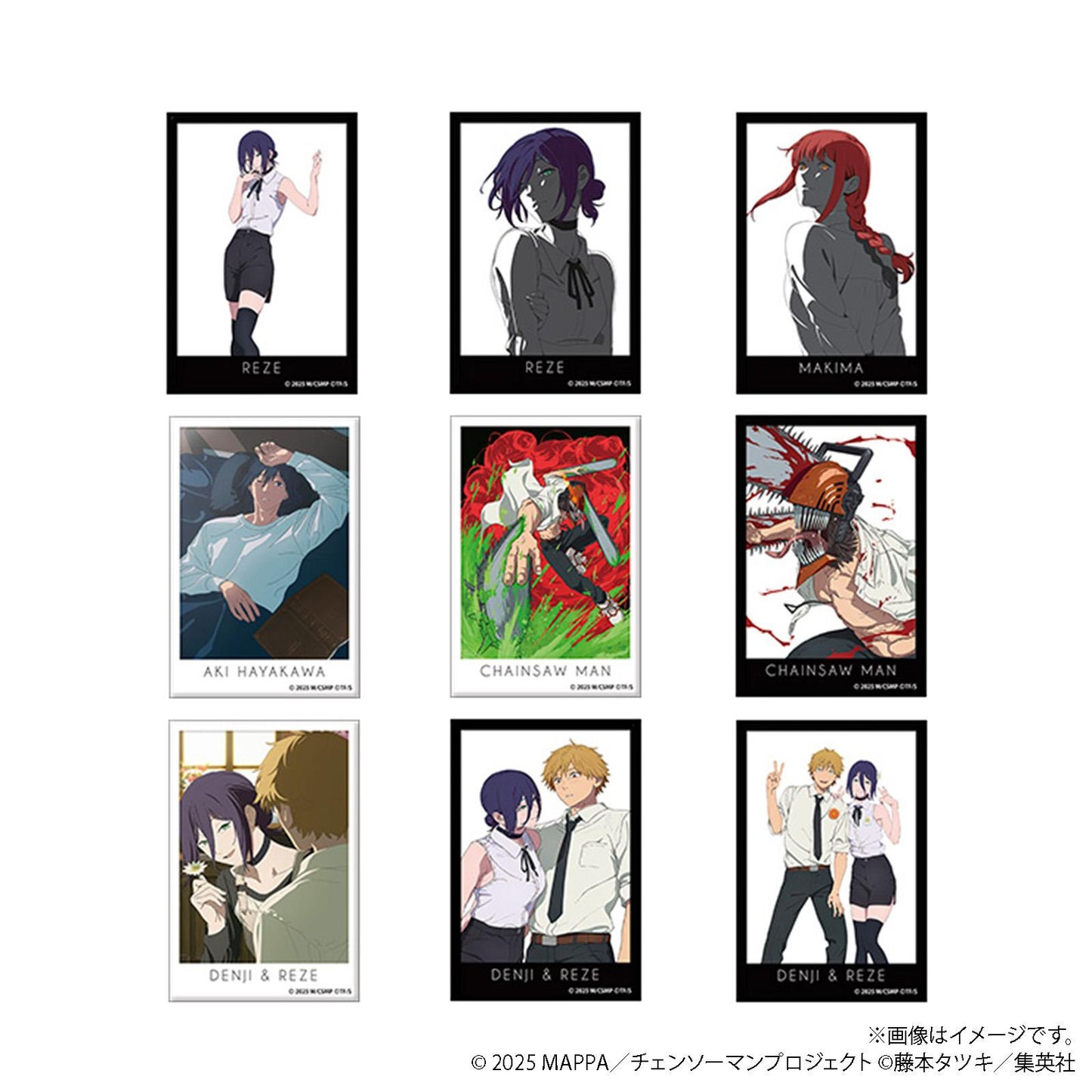 劇場版《電鋸人》 レゼ篇（《電鋸人》劇場版 蕾姬篇） 方形角色徽章系列 盒裝（9個入） 徽章收藏款