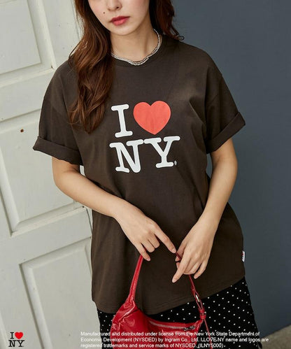 I LOVE NY logo印花 T恤