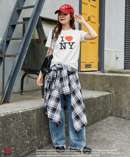 I LOVE NY logo印花 T恤