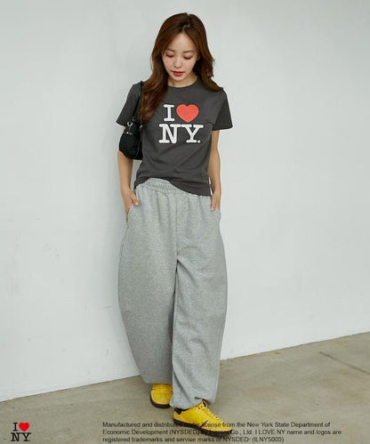 I LOVE NY logo印花 T恤