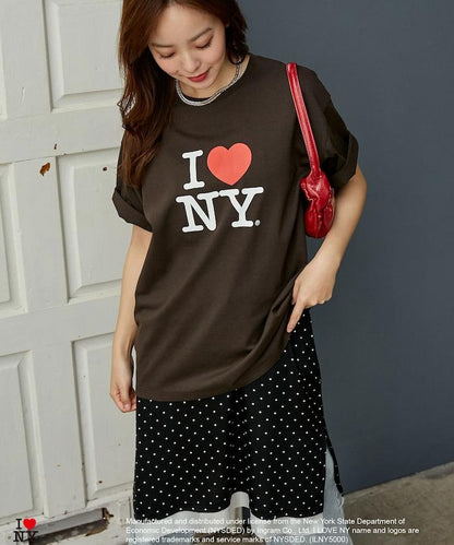 I LOVE NY logo印花 T恤