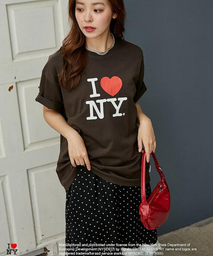 I LOVE NY logo印花 T恤