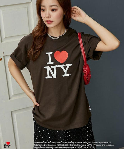I LOVE NY logo印花 T恤