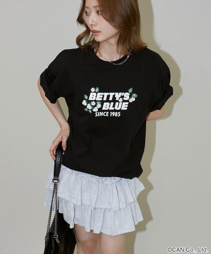 BETTY'S BLUE 植絨字母 短袖T恤
