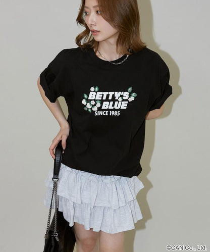 BETTY'S BLUE 植絨字母 短袖T恤