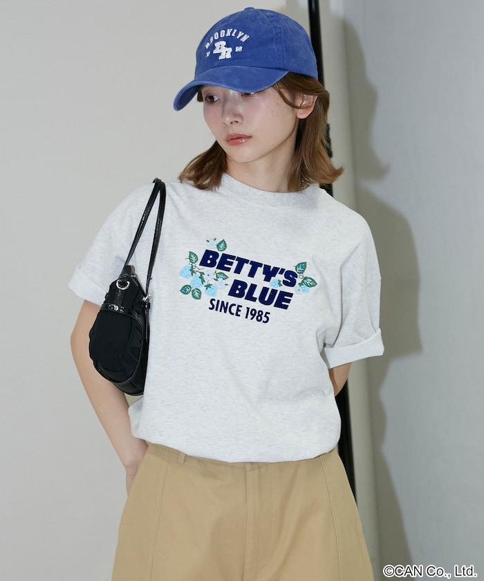 BETTY'S BLUE 植絨字母 短袖T恤