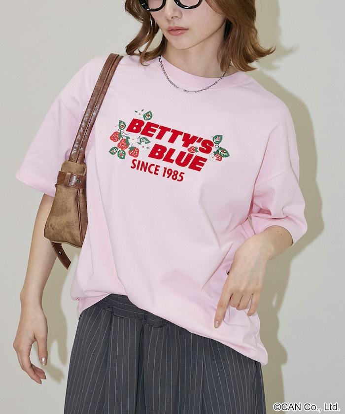 BETTY'S BLUE 植絨字母 短袖T恤