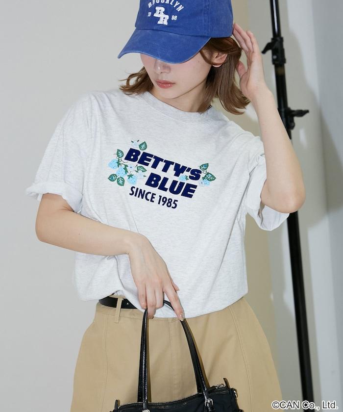 BETTY'S BLUE 植絨字母 短袖T恤