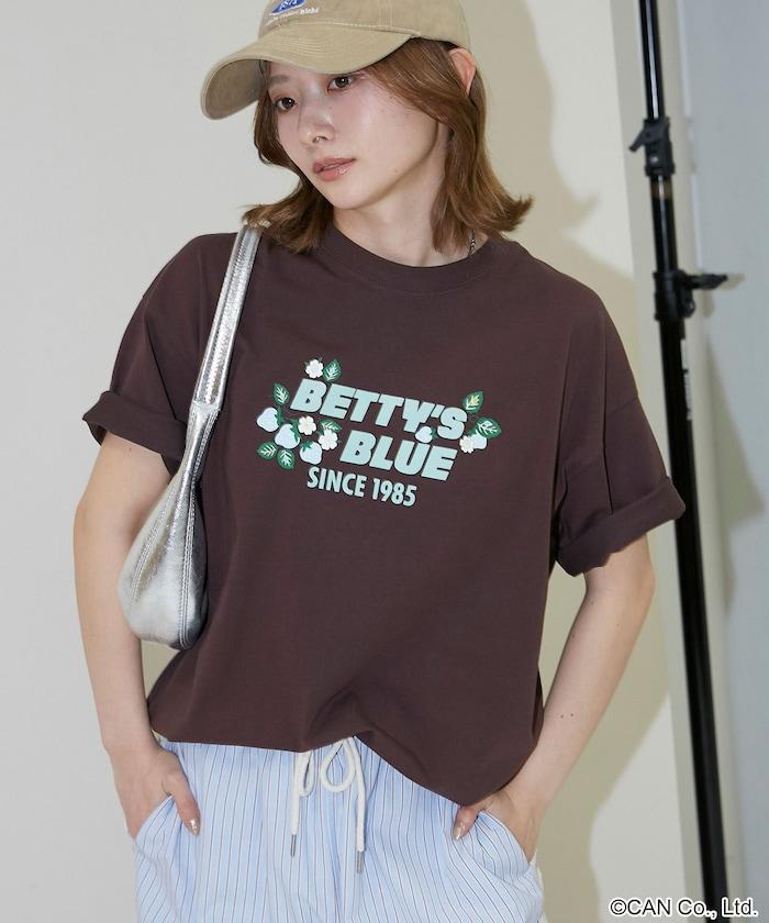 BETTY'S BLUE 植絨字母 短袖T恤