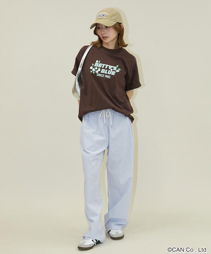 BETTY'S BLUE 植絨字母 短袖T恤