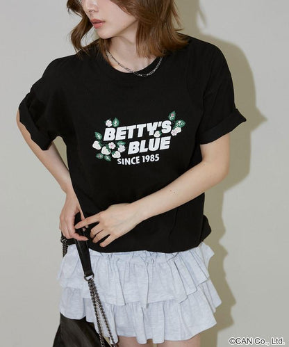 BETTY'S BLUE 植絨字母 短袖T恤