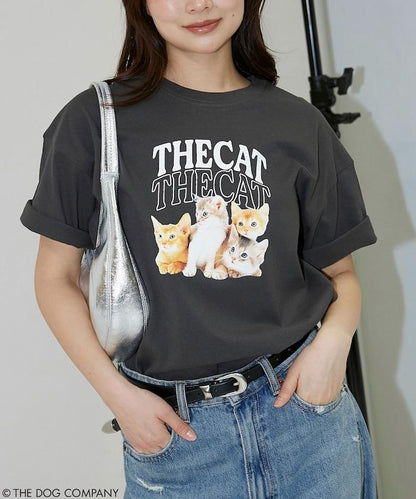 THE DOG / THE CAT 學院風印花 T恤