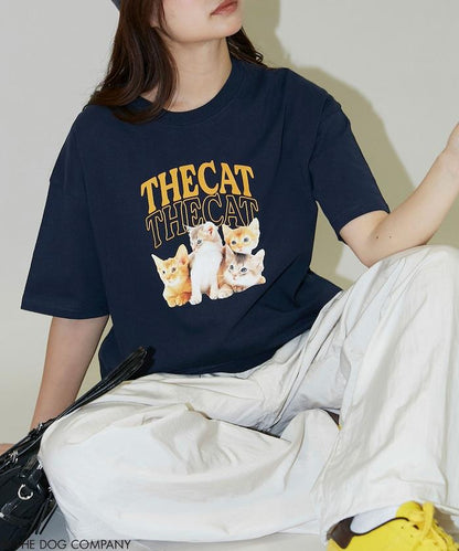 THE DOG / THE CAT 學院風印花 T恤