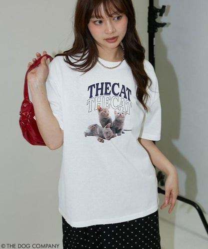 THE DOG / THE CAT 學院風印花 T恤