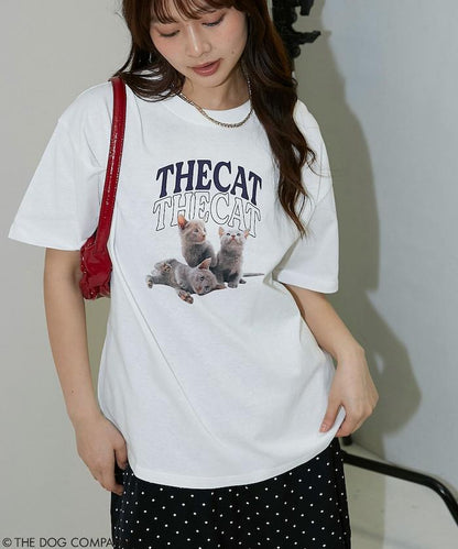 THE DOG / THE CAT 學院風印花 T恤