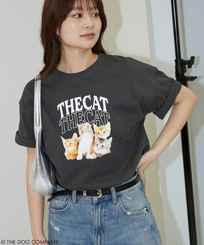 THE DOG / THE CAT 學院風印花 T恤