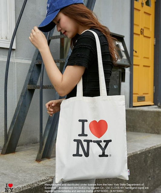 I LOVE NY logo印花托特包
