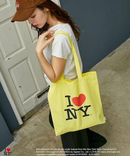 I LOVE NY logo印花托特包