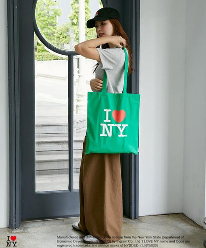 I LOVE NY logo印花托特包