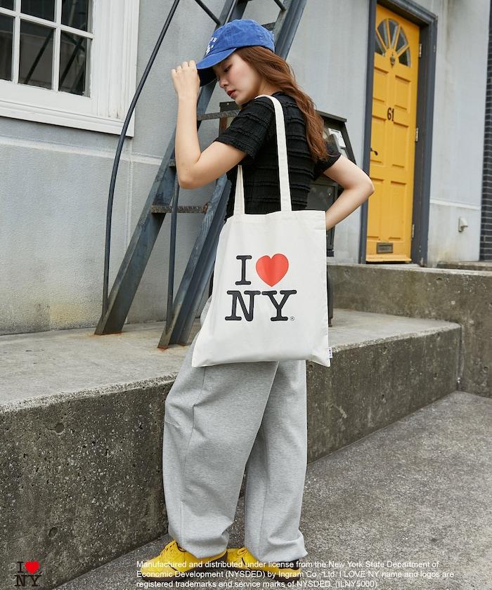 I LOVE NY logo印花托特包