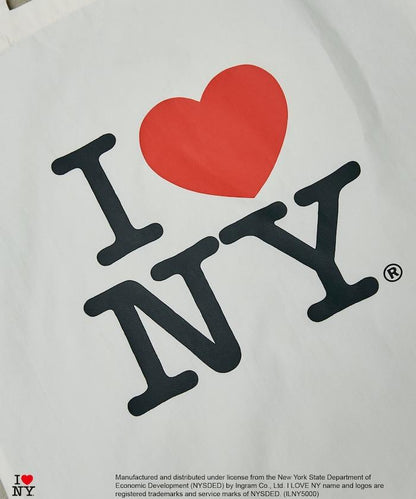 I LOVE NY logo印花托特包