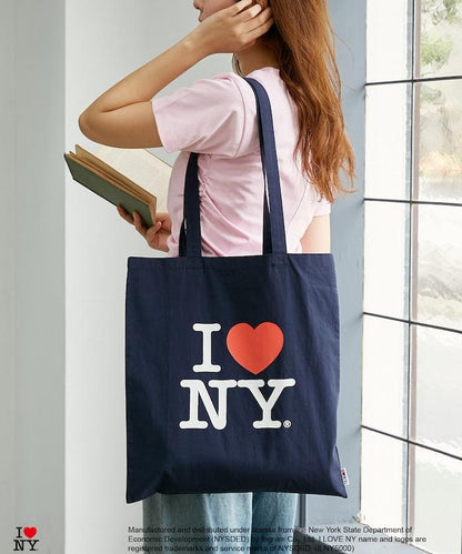 I LOVE NY logo印花托特包