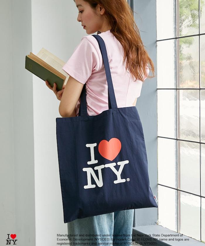 I LOVE NY logo印花托特包