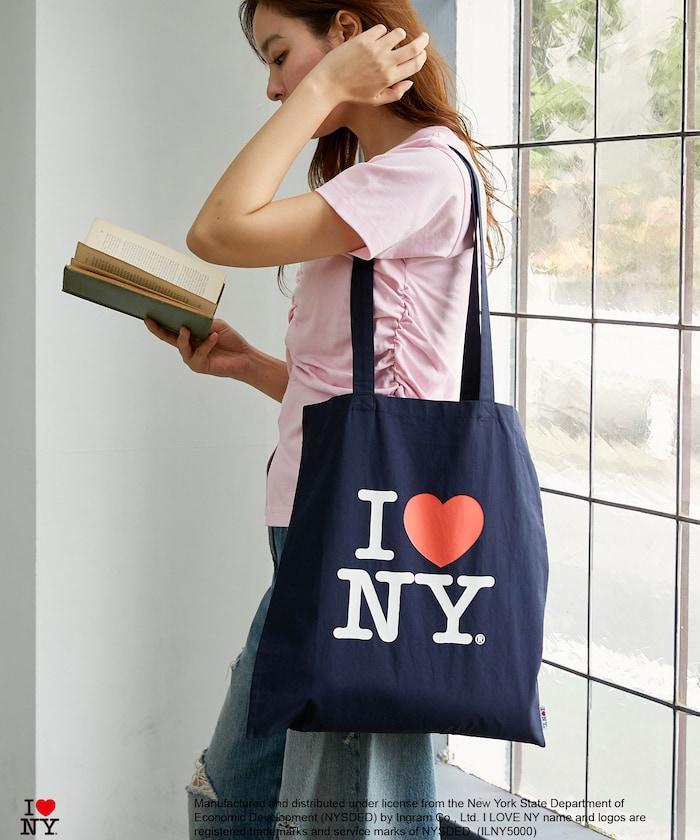 I LOVE NY logo印花托特包