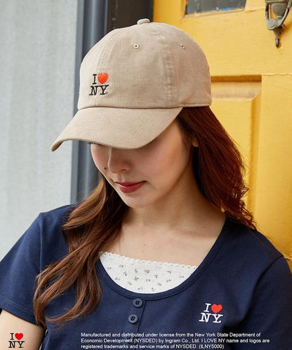 I LOVE NY 標誌刺繡棒球帽