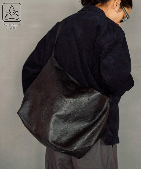 2WAY Leather Messenger Bag 牛皮 防潑水 郵差包