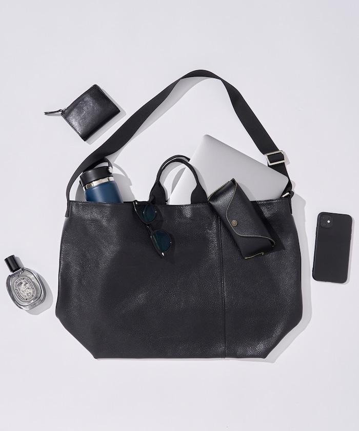 2WAY Leather Messenger Bag 牛皮 防潑水 郵差包