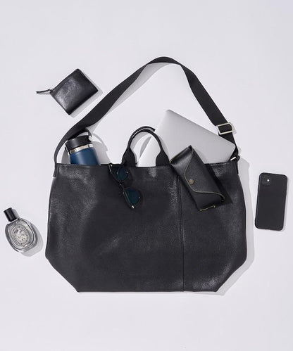 2WAY Leather Messenger Bag 牛皮 防潑水 郵差包