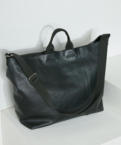 2WAY Leather Messenger Bag 牛皮 防潑水 郵差包